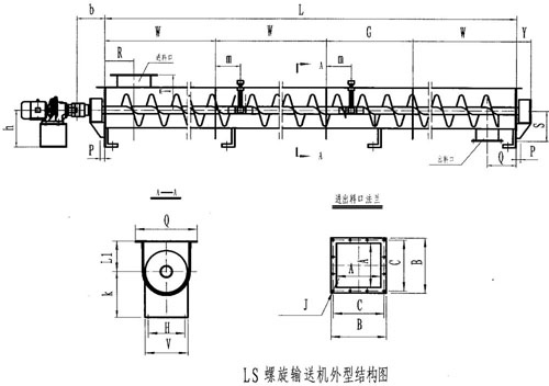 LS型螺（luó）旋（xuán）输送机图纸