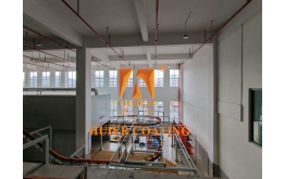 Large Horizontal Curved Rail Overhead Conveyor System for Coating Production Line